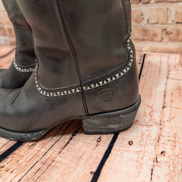Women's Ariat SAHARA Black Western Boots Size 6.5 B - Picture 4 of 16